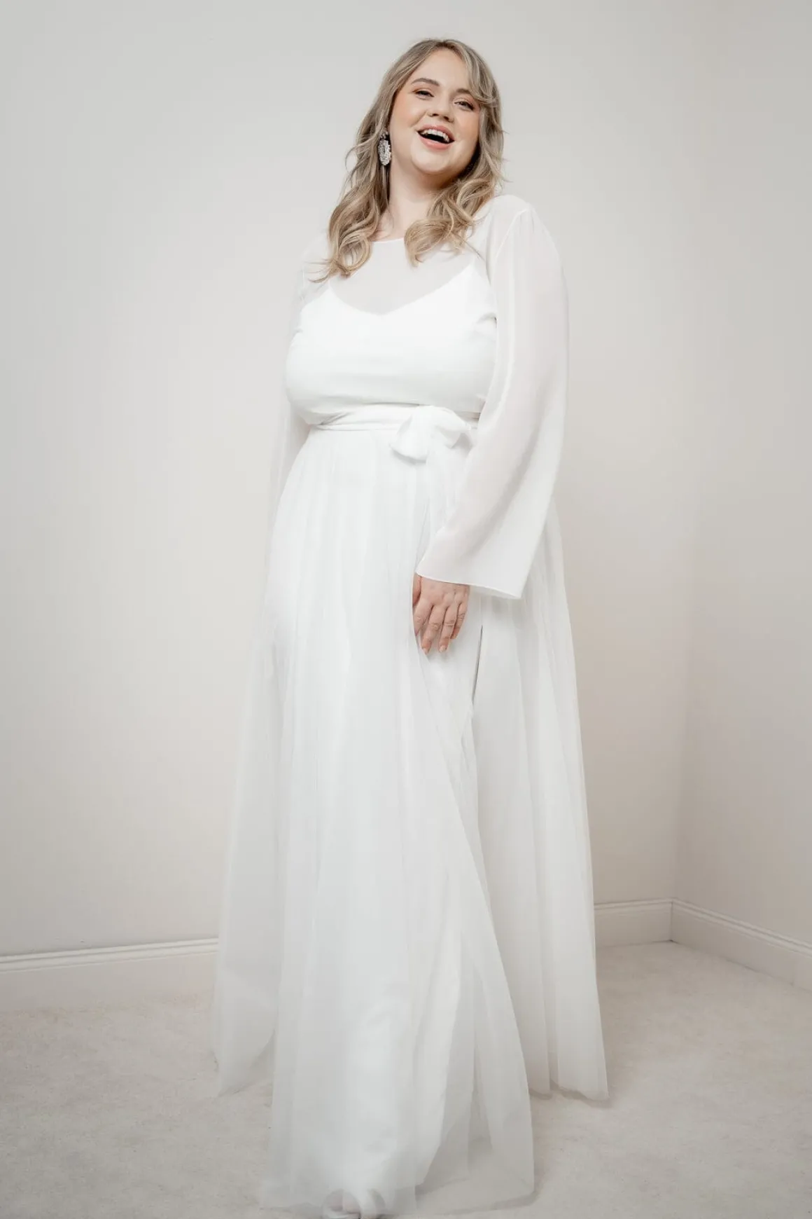 Plus Size Chiffon-Braut Top – Beeke noni Curvy