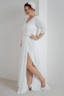 Plus Size Top mit V-Ausschnitten – Ona noni Curvy by you