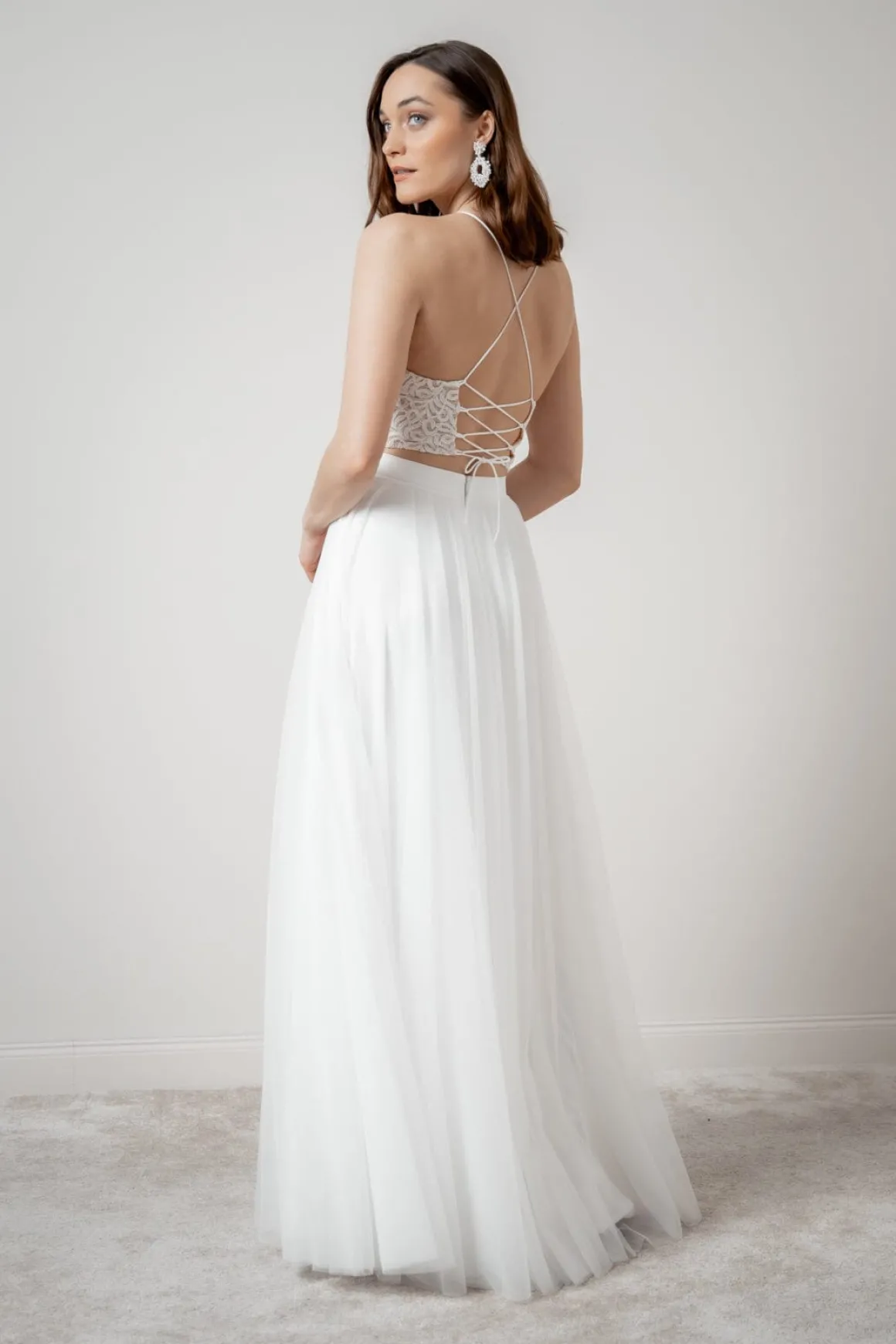 Rückenfreies Braut Top aus Vintage-Spitze – Filiz noni