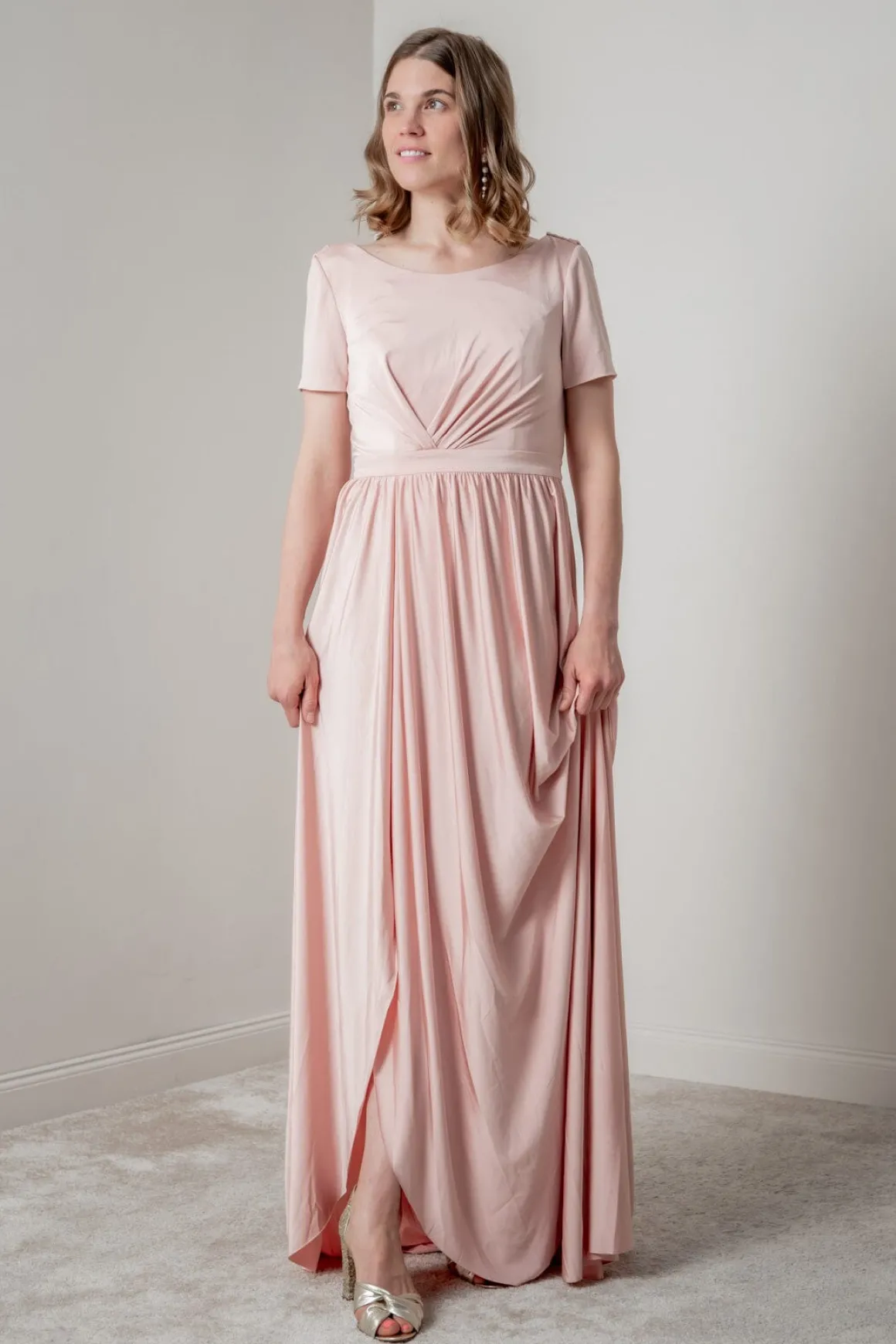 Rosafarbenes Brautjungfernkleid | Eliza & Ethan