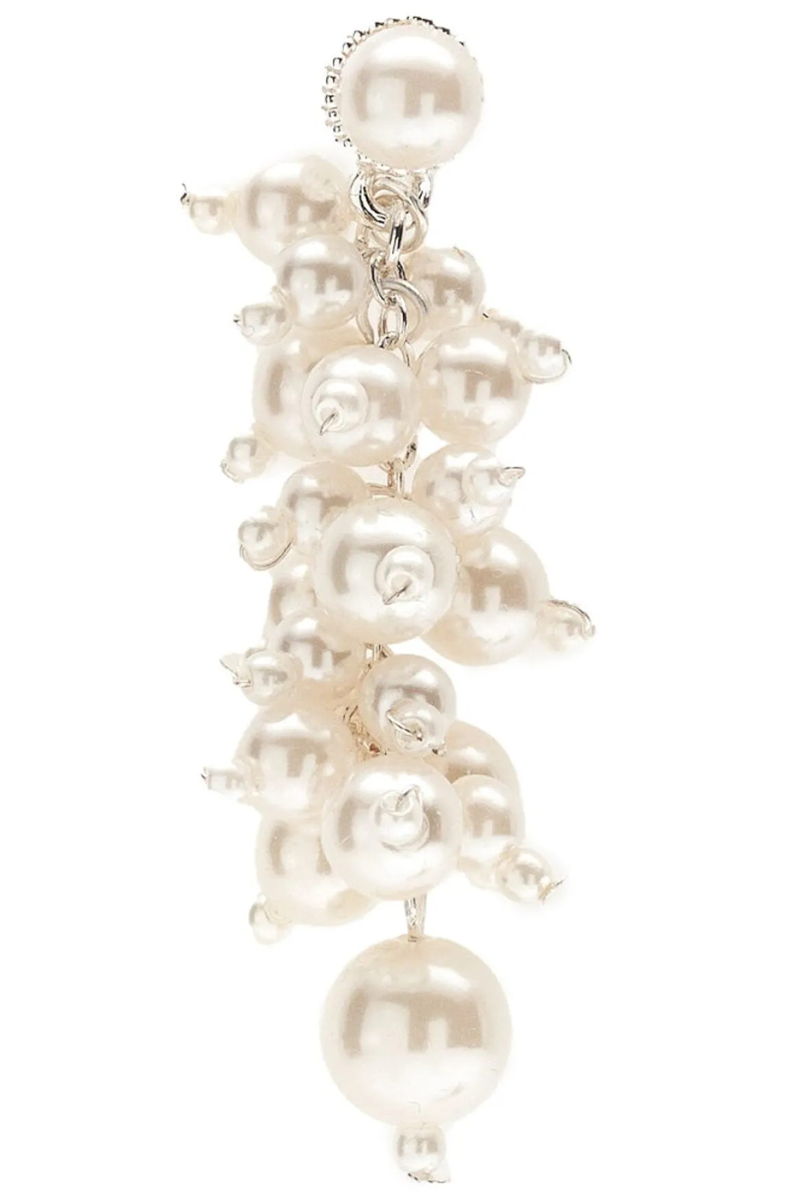 Schimmernde Perlen-Ohrhänger in Ivory