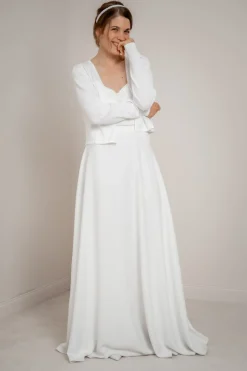 Schlichter Braut Cardigan in Ivory