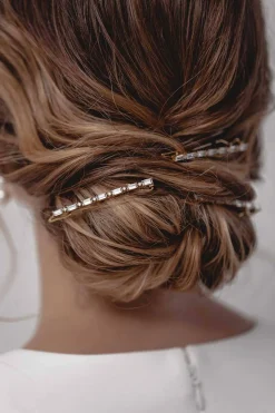 Schmaler Haarclip mit funkelnden Kristallen – New Horizon
