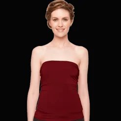 Schulterfreies Unterziehtop – Long Jersey Bandeau Burgundy Twobirds