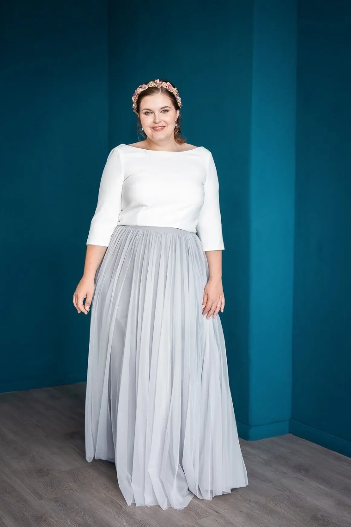 Showroom Only: Grauer Softtüllrock – Maris noni Curvy Selected
