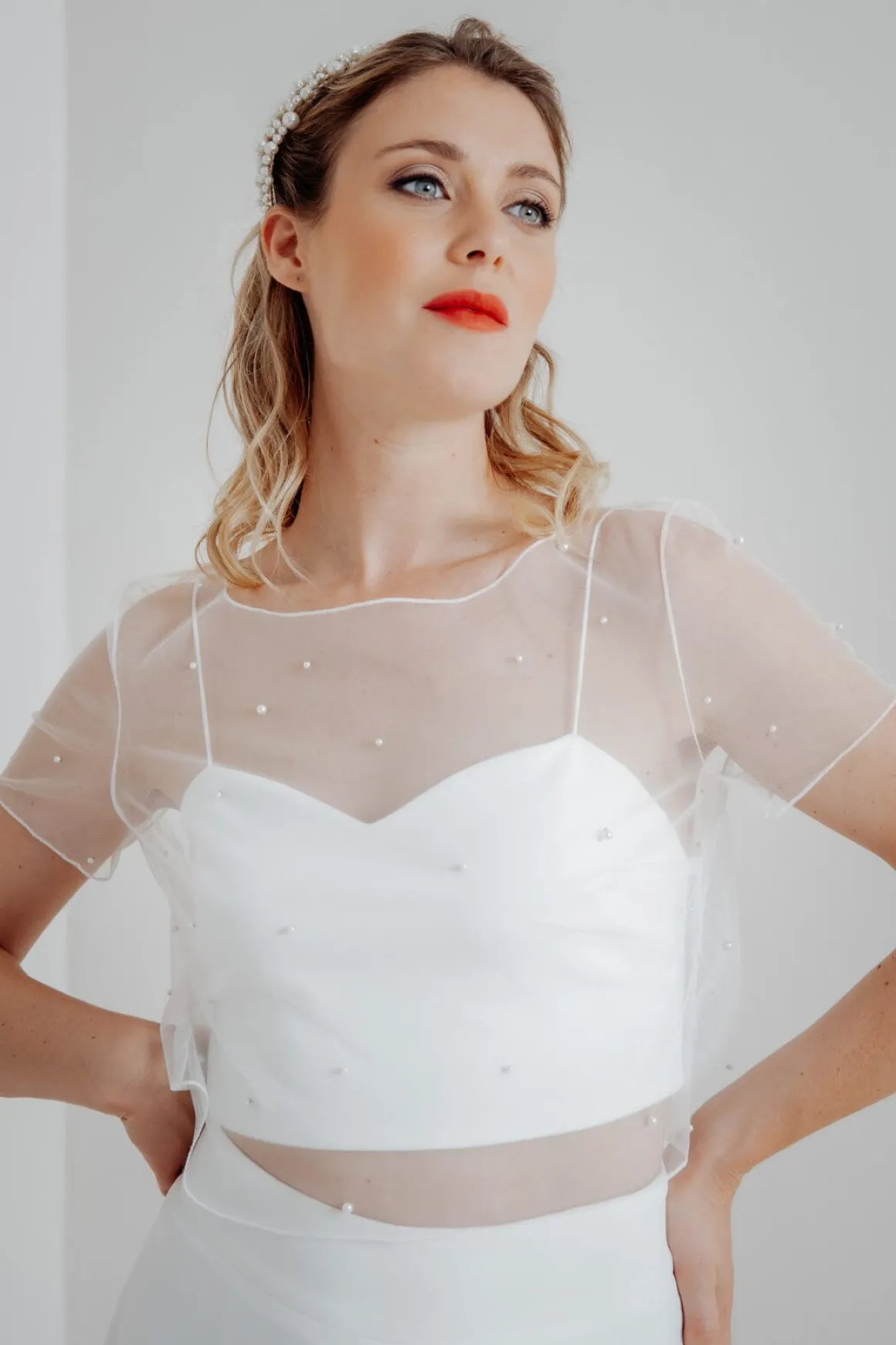 Showroom Only: Perlen-Braut Top – Rubia noni Selected