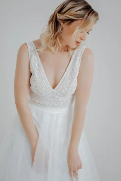 Showroom Only: Ärmelloses Top mit tiefem Ausschnitt – Jala noni Selected